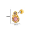Women's Stainless Steel Heart Pattern Electroplating Ear Nail