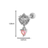 Women's Stainless Steel Heart Pattern Electroplating Ear Nail