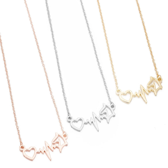 Women's Stainless Steel Heart Pendant Necklace With Electroplated Finish And Ochain Fashion Jewelry