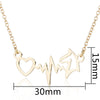 Women's Stainless Steel Heart Pendant Necklace With Electroplated Finish And Ochain Fashion Jewelry