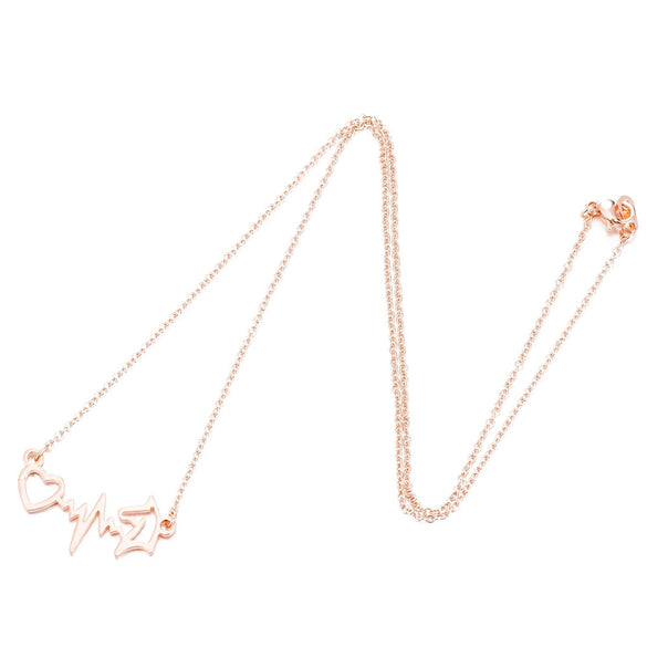 Women's Stainless Steel Heart Pendant Necklace With Electroplated Finish And Ochain Fashion Jewelry