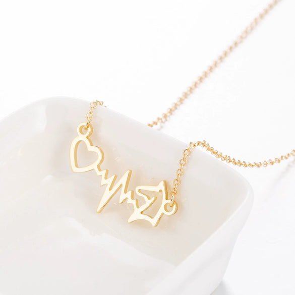 Women's Stainless Steel Heart Pendant Necklace With Electroplated Finish And Ochain Fashion Jewelry