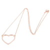 Women's Stainless Steel Heart Pendant Necklace With Geometric Design And Electroplated Finish Simple Ochain Collarbone Jewelry