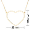 Women's Stainless Steel Heart Pendant Necklace With Geometric Design And Electroplated Finish Simple Ochain Collarbone Jewelry