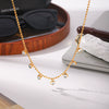 Women’s Stainless Steel Heart Pendant Necklace With Zircon Accent Pvd Vacuum Gold Plated Ins Style Regular Chain