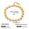 Women's Stainless Steel Heart Shape Electroplated Bracelet Jewelry