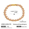 Women's Stainless Steel Heart Shape Electroplated Bracelet Jewelry