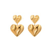 Women's Stainless Steel Heart Shape Electroplated Fashion Earrings