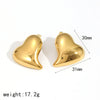 Women's Stainless Steel Heart Shaped Electroplated Geometric Love Earrings