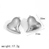 Women's Stainless Steel Heart Shaped Electroplated Geometric Love Earrings