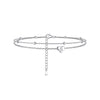 Women's Stainless Steel Heart Shaped Letter Anklet Fashion Simple Alphabet Jewelry