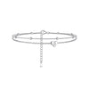 Women's Stainless Steel Heart Shaped Letter Anklet Fashion Simple Alphabet Jewelry