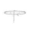 Women's Stainless Steel Heart Shaped Letter Anklet Fashion Simple Alphabet Jewelry