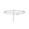 Women's Stainless Steel Heart Shaped Letter Anklet Fashion Simple Alphabet Jewelry