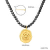Women's Stainless Steel Heart Water Drop And Bell Pendant Necklace And Earrings Set With Electroplated Geometric Design