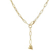 Women's Stainless Steel Heart Y Necklace With Geometric Pendant Electroplated Light Luxury Layered Clavicle Chain
