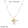 Women's Stainless Steel Heartshaped Love Necklace With Diamondencrusted And Electroplated Design