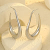 Women's Stainless Steel Hollow U Shaped Geometric Vintage Electroplated Earrings