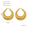 Women's 316L Stainless Steel Hollow Ushape Geometric Electroplating Earrings