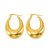 Women's 316L Stainless Steel Hollow Ushape Geometric Electroplating Earrings