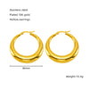 Women's 316L Stainless Steel Hollow Ushape Geometric Electroplating Earrings
