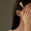 Women's Stainless Steel Inlay Fashion Flower Petals Oneword Clip Hairpin
