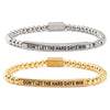 Women's Stainless Steel Inspirational Beaded Bracelet Simple Geometric Elastic Bracelet With Electroplated Finish Jewelry Gift