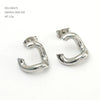 Women’s Stainless Steel Irregular Open Square Hoop Earrings With Geometric Design And Electroplated Finish