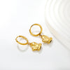 Women's Stainless Steel Irregular Oval Spider Web Halloween Earrings With Geometric Electroplated Design