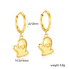 Women's Stainless Steel Irregular Oval Spider Web Halloween Earrings With Geometric Electroplated Design