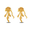 Women's Stainless Steel Jellyfish And Fish Tail Earrings Vacation Style Animal Shape Stamped Light Luxury Versatile Fashion Earrings