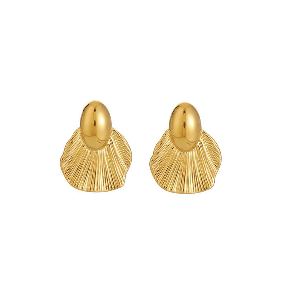 Women's Stainless Steel Jellyfish And Fish Tail Earrings Vacation Style Animal Shape Stamped Light Luxury Versatile Fashion Earrings