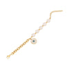 Women's Stainless Steel Jewelry Eye Bracelet With Pearl Moon And Star Pattern Electroplated