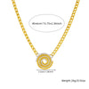 Women's Stainless Steel Jewelry Set With Color Circle Thread Connection And Electroplating Treatment