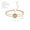 Women's Stainless Steel Jewelry Set With Doublelayer Bracelet Necklace Pearl Earrings And Rhinestone Letter Pendant Electroplated Geometric Design