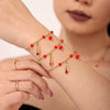 Women's Stainless Steel Jewelry Set With Doublelayer Necklace Bracelet And Asymmetric Earrings Electroplated Light Luxury Accessories