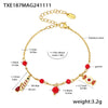 Women's Stainless Steel Jewelry Set With Doublelayer Necklace Bracelet And Asymmetric Earrings Electroplated Light Luxury Accessories