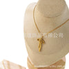 Women's Stainless Steel Jewelry Set With Flower Peach Heart Bow Earrings And Necklace Butterfly Dragonfly Insect Pattern Electroplated