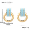 Women's Stainless Steel 18K Electroplated Geometric Fashion Earrings
