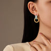 Women's Stainless Steel 18K Electroplated Geometric Fashion Earrings