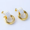 Women's Stainless Steel 18K Electroplated Geometric Fashion Earrings