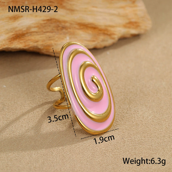 Women's Stainless Steel 18K Electroplated Ushaped Fashion Jewelry Earrings And Ring