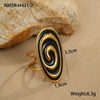Women's Stainless Steel 18K Electroplated Ushaped Fashion Jewelry Earrings And Ring