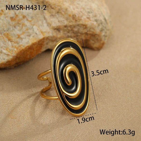 Women's Stainless Steel 18K Electroplated Ushaped Fashion Jewelry Earrings And Ring