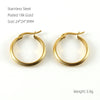 Women's 316L Stainless Steel 18K Geometric Round Striped Earrings With Electroplating