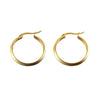 Women's 316L Stainless Steel 18K Geometric Round Striped Earrings With Electroplating