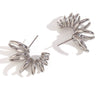 Women's Stainless Steel 18K Gold Plated Geometric Cshaped Gradient Blooming Petals Fashion Earrings
