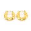 Women's 316L Stainless Steel 18K Gold Plated Geometric Exaggerated Spiral Wave Point Earring Buckles