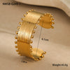 Women's Stainless Steel 18K Gold Plated Geometric Style Bracelet
