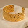 Women's Stainless Steel 18K Gold Plated Geometric Style Bracelet